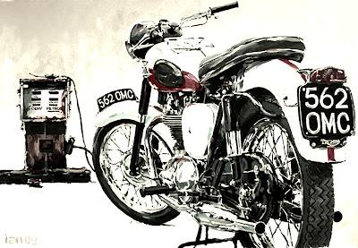 Vintage Motorcycle art #3