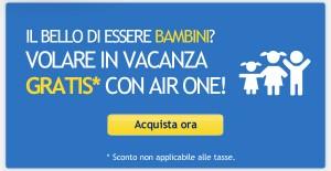 Air One: bambini volano gratis!