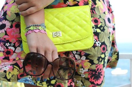 OUTFIT: Flowers Print & Neon Details