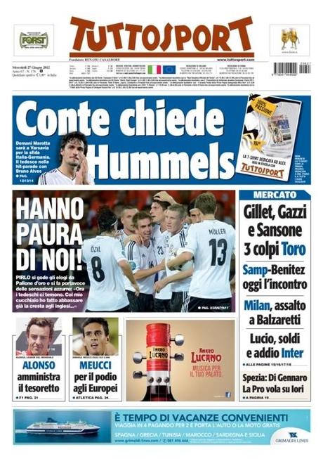 FOTO – Ecco le prime pagine di Gazzetta,Tuttosport e Corriere dello Sport
