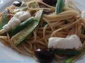 Spaghetti mozzarella bufala zucchinette