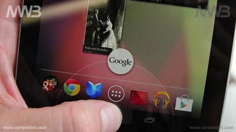 android 4.1 con la nuova barra dei menu su google nexus 7