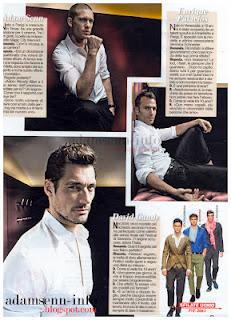Adam Senn, David Gandy, Enrique Palacios ... 'bellissimi' su Chi magazine luglio 2012