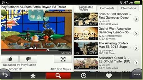 psvita youtube streaming thumb LA NUOVA APP DI YOUTUBE PER PLAYSTATION VITA