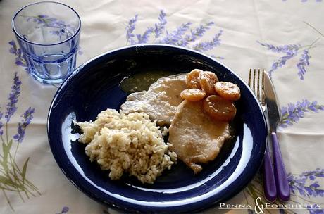 Scaloppine di maiale alle albicocche secche