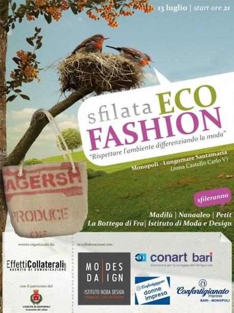 Sfilata “Eco-Fashion” con Istituto Moda Design il 13/07/2012 a Monopoli (Ba)