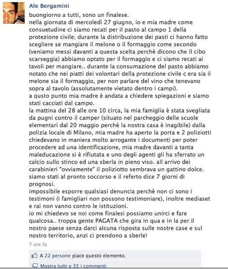 Botte al terremotato che protesta contro la Protezione civile!