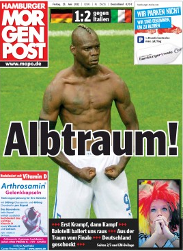 Prime pagine italiane e tedesche di oggi