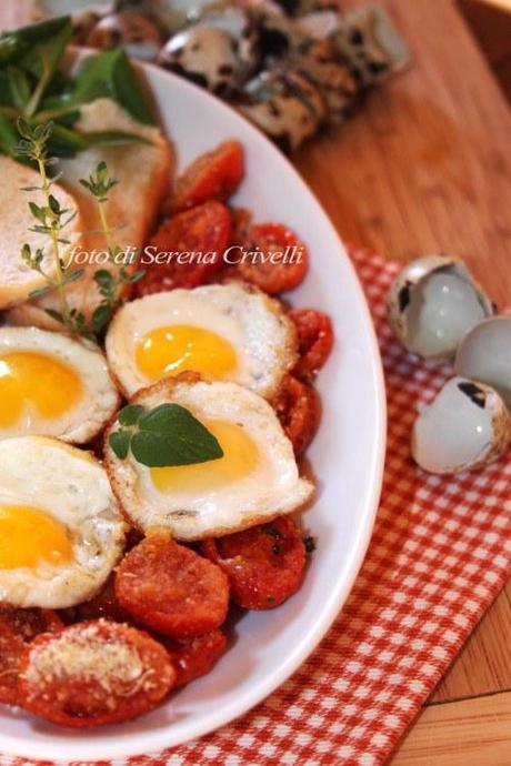 UOVA DI QUAGLIA CON POMODORINI AL FORNO di Dolcipensieri