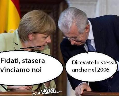 vignetta,italia,germania,merkel,monti