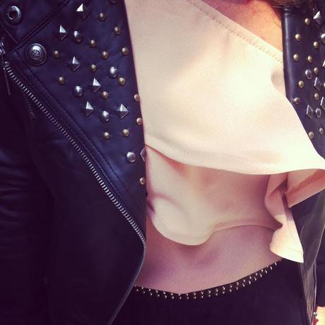 Studded Earrings and Jacket