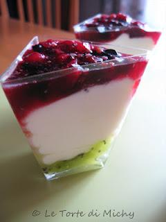 Dessert tricolore allo yogurt greco