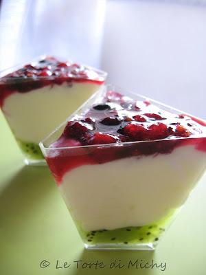 Dessert tricolore allo yogurt greco