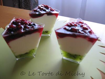 Dessert tricolore allo yogurt greco