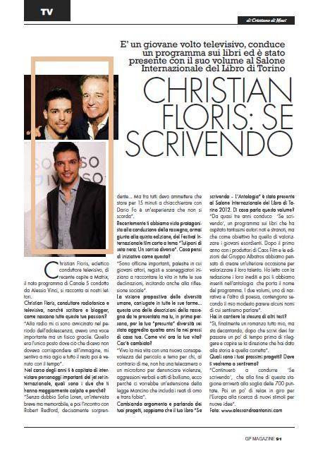 Christian Floris sul numero di giugno di Gp Magazine