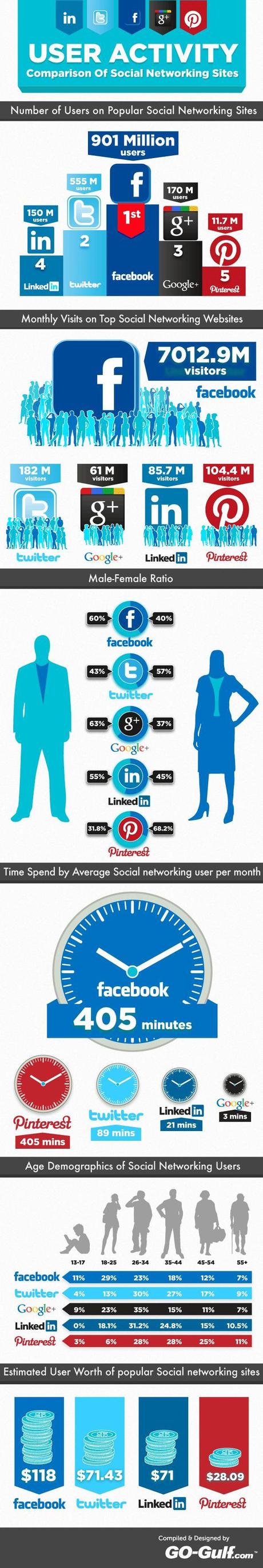 Lo stato attuale dei Social Network (2012) - statistiche e novità (Infografica)