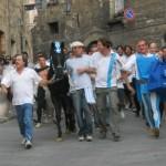 il cavallo vincitore Ivanov , contrada, Onda, Palio, Siena, 2 luglio, 2012,