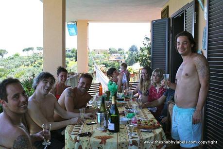 American flag bikini, friends & swimming pool