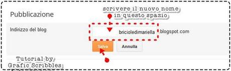 cambiare l'url del blog in Blogspot