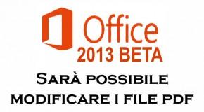 Office 2013 - Permetterà di modificare PDF - Logo