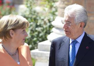 Asse Monti-Merkel: uniti per spremere il popolo italiano!