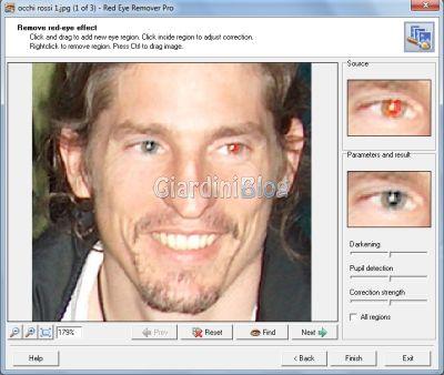 correggere gli occhi rossi dalle fotografie