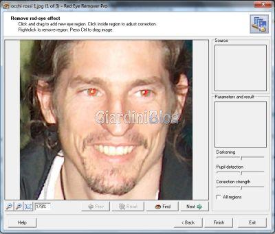 correggere gli occhi rossi dalle fotografie