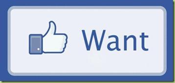 Facebook like want button thumb Dopo il like, arriva il Want su Facebook