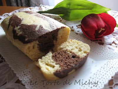 Plumcake variegato al latte di cocco e yogurt