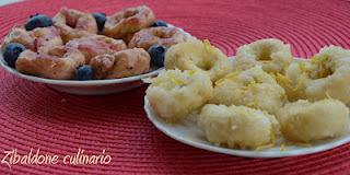 Mini ciambelline con giulebbe al limone  e al mirtillo...per quanti modi di fare e rifare