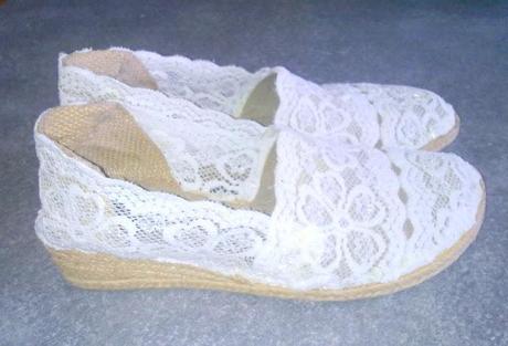 DIY lace Espadrillas inspired  Valentino