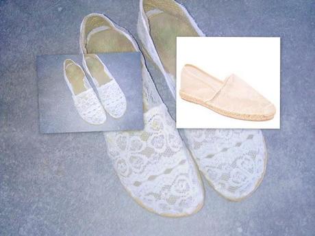 DIY lace Espadrillas inspired  Valentino