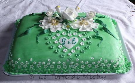 Torta floreale Promessa di Matrimonio