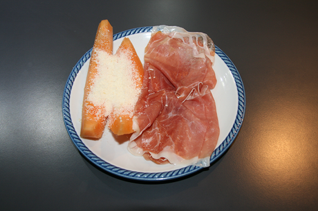 Melone, prosciutto e pecorino