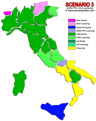 Sondaggio GPG: Scenario 3, CSX + 6,8%, 167 Senatori