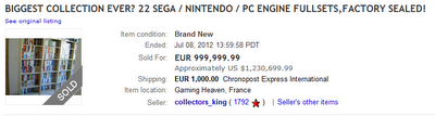 Venduta una collezione di videogames per 1.000.000 € !