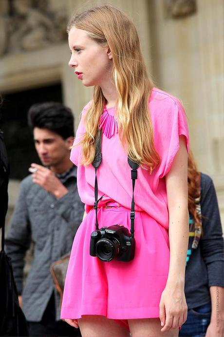 In the Street...Pink Does Not Stop...PMFW/Haute Couture Paris