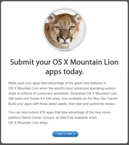 Apple invita gli sviluppatori ad inviare le app per OSX 10.8