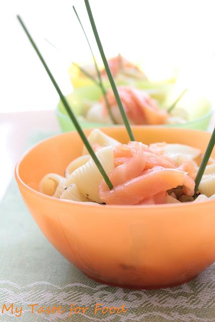 Conchiglie verde e arancio, per un pranzo in allegria!