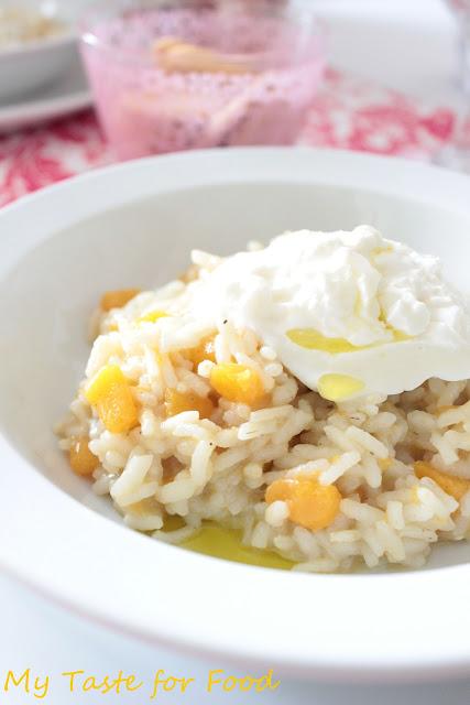 Risotto con la zucca e burrata, la mia ricetta per il BENESSERE