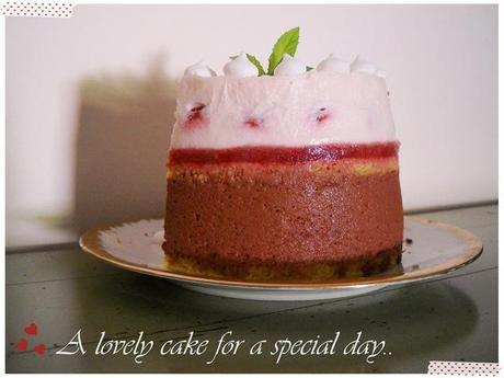 entremets with 2 chocolate and summer fruit entremets with 2 chocolate and summer fruit