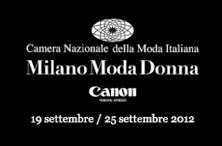 Milano Moda Donna p/e 2013 Calendario Provvisorio