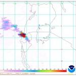 NOAA SO2 satellite image from Nyiragongo volcano on July 11, 2012