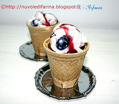 Gelato alla ricotta, vaniglia e amarene