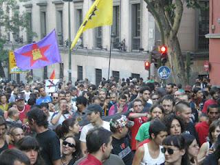 Meno polizia, più istruzione: i mineros entrano in Madrid