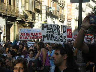 Meno polizia, più istruzione: i mineros entrano in Madrid