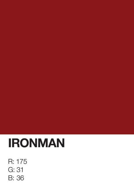 Pantone-Superheroes-Ironman Pantone Superheroes