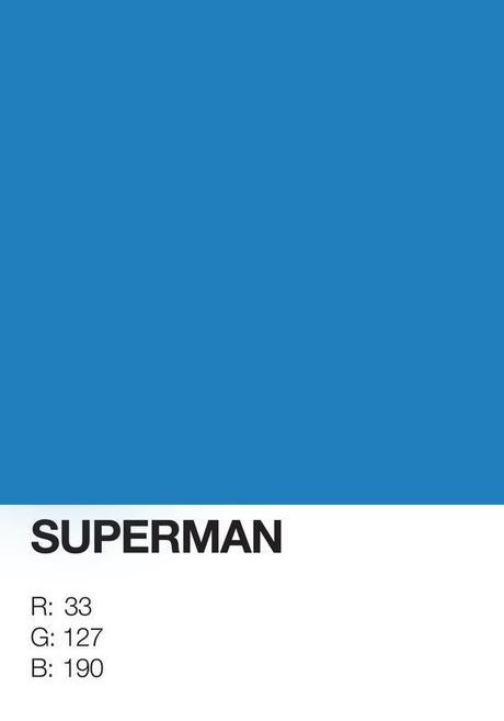 Pantone-Superheroes-Superman Pantone Superheroes