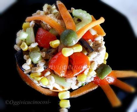 Insalata di Farro con verdure croccanti