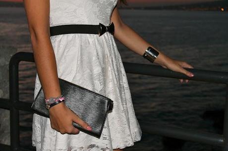 OUTFIT: White Lace & Black Accessories
